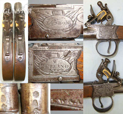  T. Ketland & Co., London 54 Bore, Box Lock Flintlock Pistols With Turn Off Barrels & Accessories None Muzzleloader