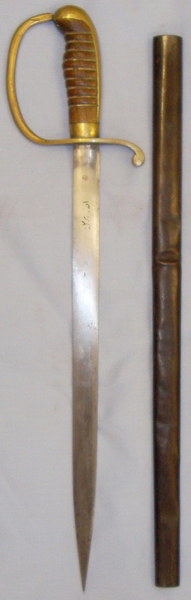  Rare* c1915 Turkish ‘N.C.O.’s’ Short Sword and Steel Scabbard. ED 2681. Sword