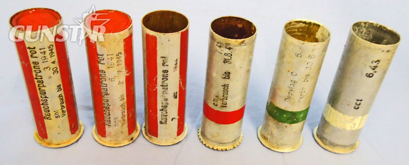 INERT DEACTIVATED. German, WW2 Dated, 26.5mm Aluminium Flare Pistol Cartridges. - O 1868 INERT DEACTIVATED. German, WW2 Dated, 26.5mm Aluminium Flare Pistol Cartridges. - O 1868  Other Ammunition - {CATEGORY}