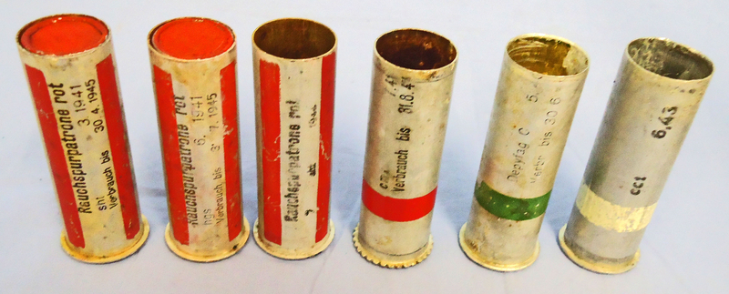 INERT DEACTIVATED. German, WW2 Dated, 26.5mm Aluminium Flare Pistol Cartridges. - O 1868 INERT DEACTIVATED. German, WW2 Dated, 26.5mm Aluminium Flare Pistol Cartridges. - O 1868  Other Ammunition - {CATEGORY}