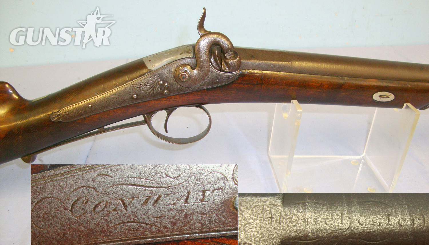 Conway With Rare Early Form Grip Safety. Sn 20950 Muzzleloader 14 Bore/gauge