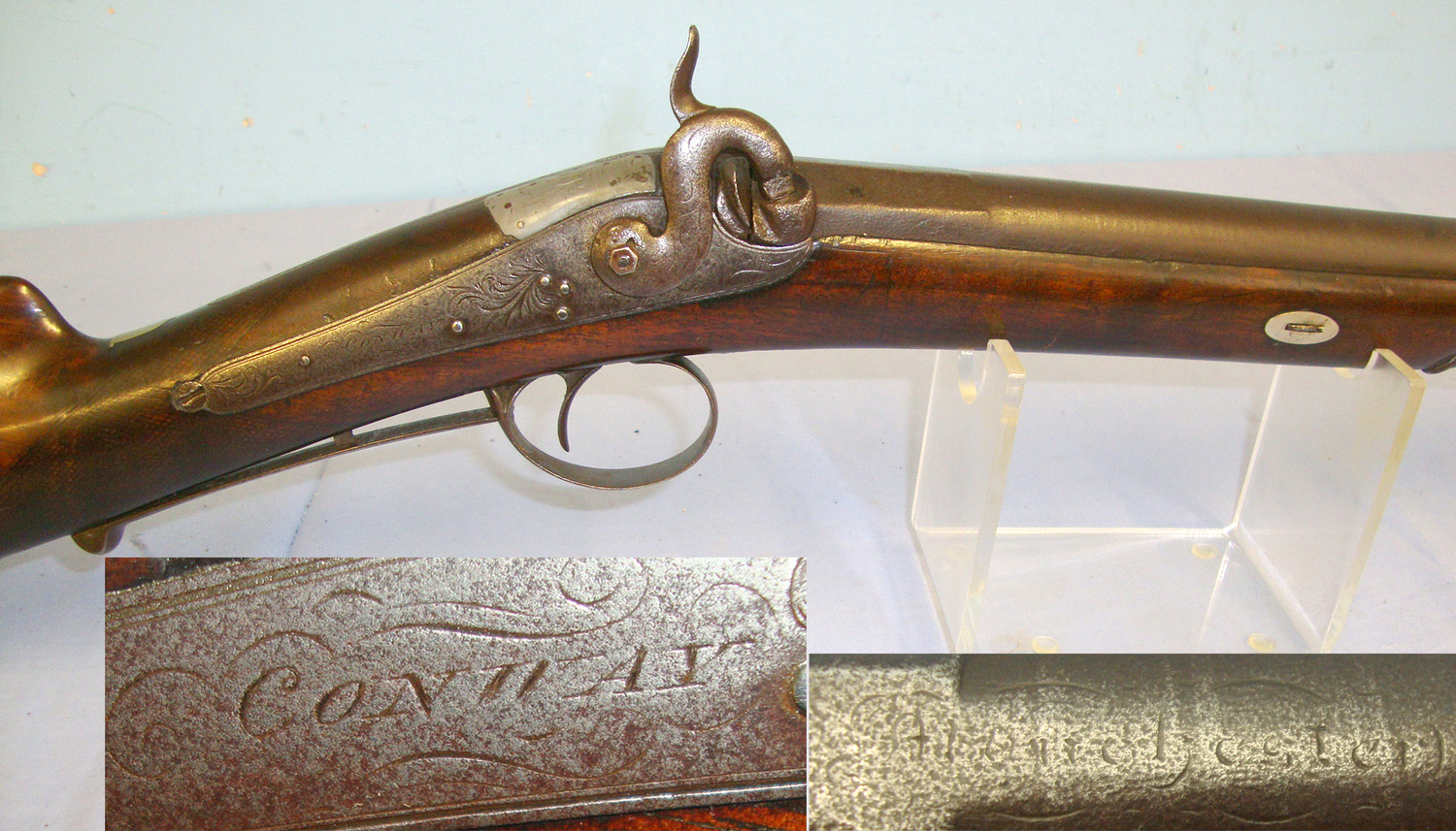 Conway With Rare Early Form Grip Safety. Sn 20950 Muzzleloader 14 Bore/gauge