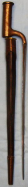 British Land Pattern (Standard Length slot) Socket, Bayonet and Scabbard. BAYO 714. Bayonet in 