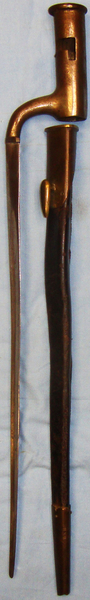  British Land Pattern (Standard Length slot) Socket, Bayonet and Scabbard. BAYO 714. Bayonet