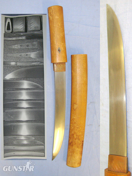  ANCIENT PRE 1600 BLADE**Japanese Soshuden School Yori Doshi (Armour Piercing) Dagger Blade In Wood Shira Saya Resting Mounts, Previous Owners Research Notes & Expert Assessment. Sn 20631 Dagger