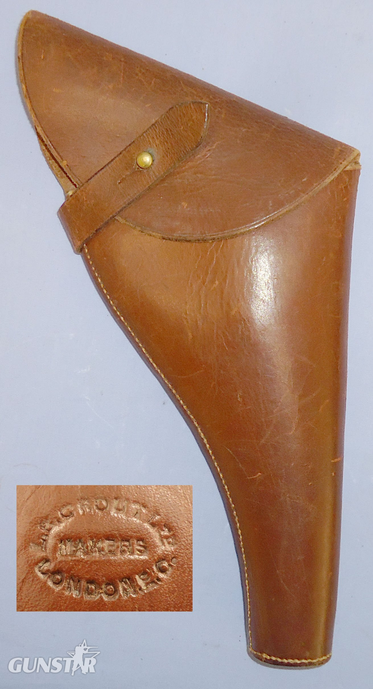 WWI British Officer’s Sam Browne Leather Holster for Webley .455 Service Revolvers by L.B. Crout Ltd London. L 274. WWI British Officer’s Sam Browne Leather Holster for Webley .455 Service Revolvers by L.B. Crout Ltd London. L 274.  Antique & Militaria in 