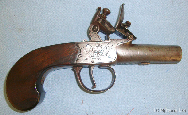 Mabson & Labron 54 Bore Flintlock Pocket Pistol With Turn Off Barrel. .54 Cal Muzzleloader Muzzleloader in 