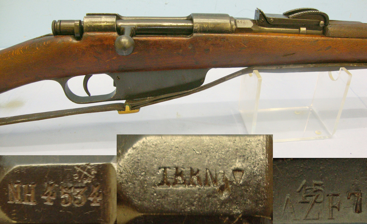 R.E. Terni (FAT) With Leather Sling, Carcano Rifle Knife Bayonet, Scabbard & Leather Frog**EARLY UK 1996 DEACTIVATION CERTIFICATED** Sn 10923:19 Bolt Action None Rifle