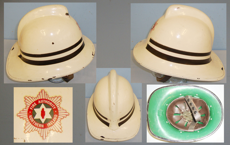 1974-Northern Ireland Fire Authority Assistant Divisional Officers Fire Helmet. Sn: 1783. 1974-Northern Ireland Fire Authority Assistant Divisional Officers Fire Helmet. Sn: 1783. Antique & Militaria