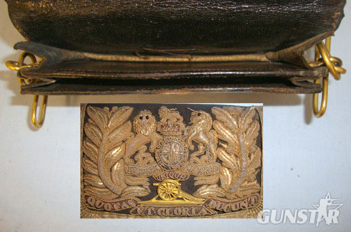  Victorian Royal Artillery Officer's Silver Bullion Shoulder Belt Pouch. Royal Artillery Officer's Silver Bullion Shoulder Belt Pouch. Other Accessory