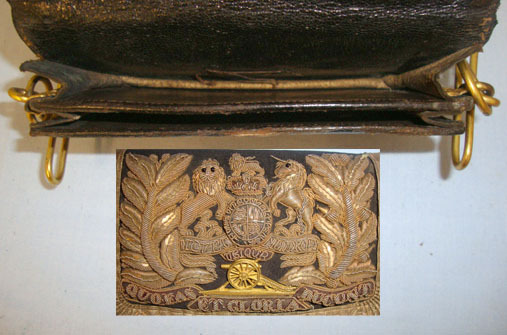  Victorian Royal Artillery Officer's Silver Bullion Shoulder Belt Pouch. Royal Artillery Officer's Silver Bullion Shoulder Belt Pouch. Other Accessory