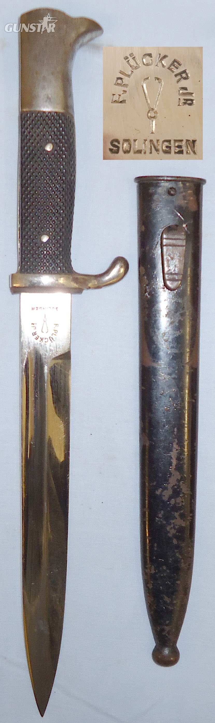F. Plucker Jr Solingen, Nazi M98 Dress Bayonet Bayonet in 