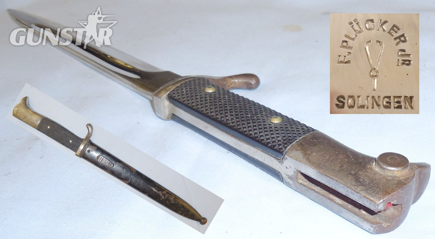 F. Plucker Jr Solingen, Nazi M98 Dress Bayonet Bayonet