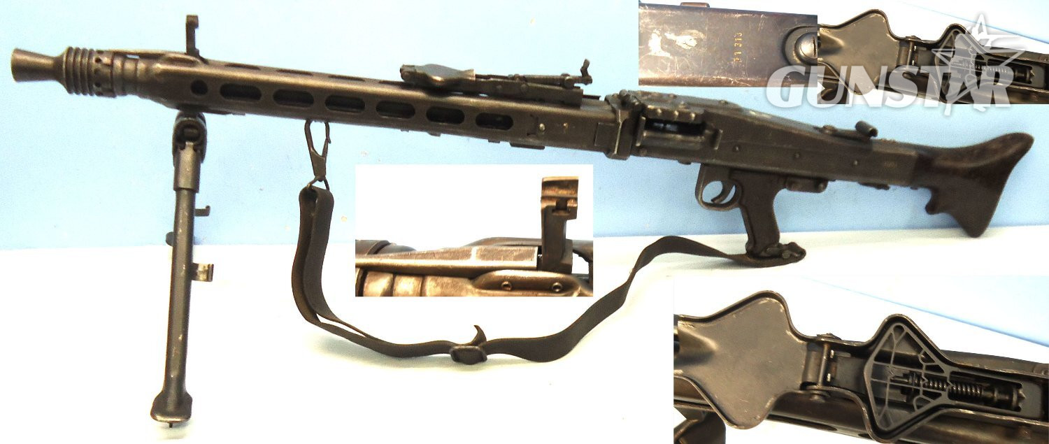 Rare, Variant, German, MG42 (Rheinmetall MG42/58) (Early Production). 7.62x51 Machine Gun and Sling. ** OLD SPEC** 1996 UK DEACTIVATION CERTIFICATED** D 5989 Rare, Post War Variant, German, MG42 (Rheinmetall MG42/58) (Early Production). 7.62x51 Machine Gun and Sling. ** OLD SPEC** 1996 UK DEACTIVATION CERTIFICATED** D 5989 Various  Machine Gun