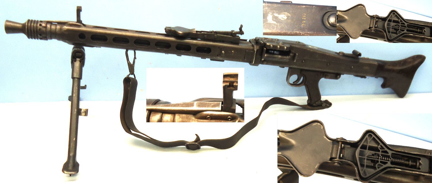 Rare, Variant, German, MG42 (Rheinmetall MG42/58) (Early Production). 7.62x51 Machine Gun and Sling. ** OLD SPEC** 1996 UK DEACTIVATION CERTIFICATED** D 5989 Various Machine Gun