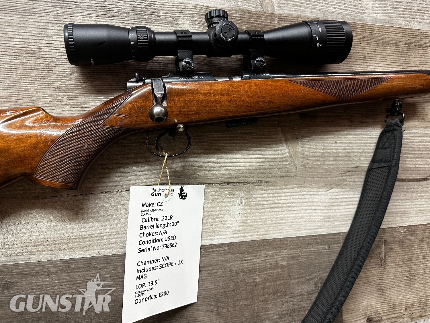  CZ 452-2E ZKM Classic Bolt Action .22 Long Rifle (.22 LR) Rifle