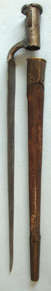 S.Hill,  Socket bayonet For India Catch & Leather Scabbard. Bayonet in 