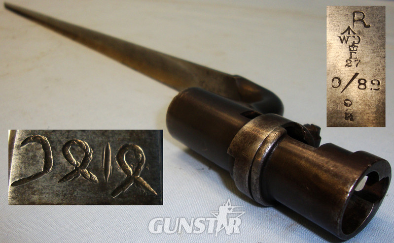 British ‘1876’ Socket Bayonet with Nepalese Script to the Blade. BAYO 717 Bayonet