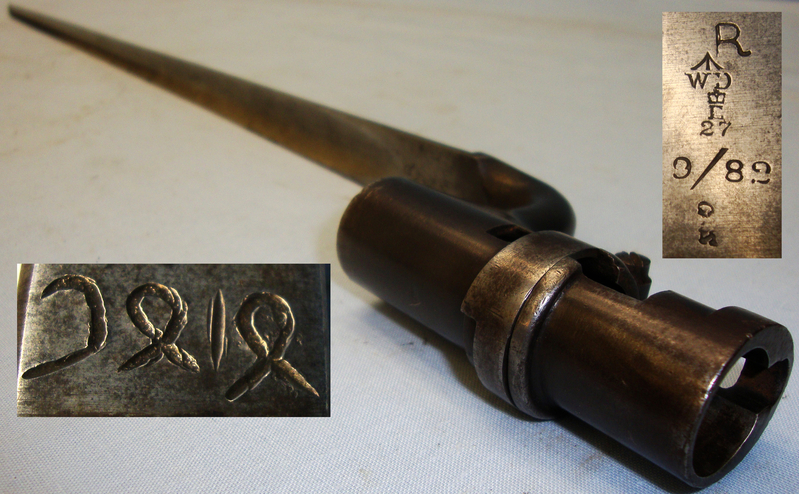 British ‘1876’ Socket Bayonet with Nepalese Script to the Blade. BAYO 717 Bayonet