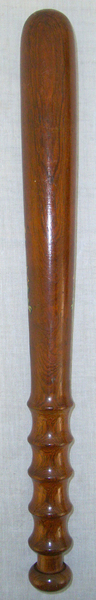  WW1 1914-1918 Dated, King\'s Lynn, Norfolk Constabulary, Lignum Vitae Tropical Hard Wood Polychrome Decorated Police Truncheon  Antique & Militaria