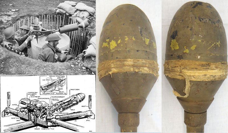 INERT DEACTIVATED. RARE, Home Guard, Early WW2, 20lb Blacker Bombard 29mm Spigot Mortor 20 Lb High Explosive (HE) Anti Tank Practice Round. Sn - 22044:2 INERT DEACTIVATED. RARE, Home Guard, Early WW2, 20lb Blacker Bombard 29mm Spigot Mortor 20 Lb High Explosive (HE) Anti Tank Practice Round. Sn - 22044:2  Other Ammunition