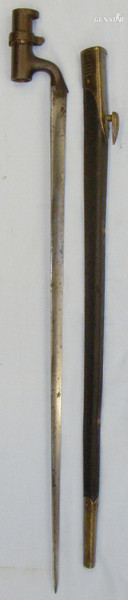  British 1876 Pattern Socket Bayonet and Scabbard. BAYO 435. Bayonet
