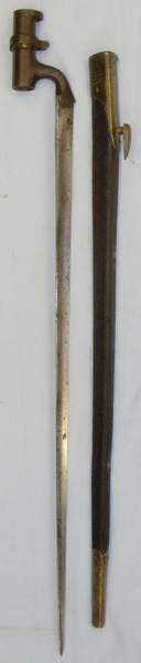  British 1876 Pattern Socket Bayonet and Scabbard. BAYO 435. Bayonet
