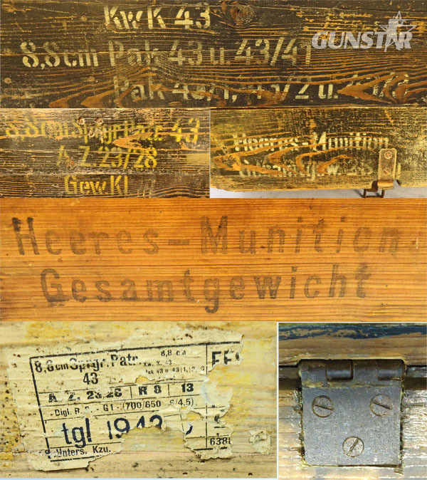  Rare German WW2 8.8cm (88 x 822R) King Tiger H/E. High Explosive Round Wooden Transit Case For The Tiger ll Tank, PaK 43 and KwK43 Guns. Sn - O 2066 Rare German WW2 8.8cm (88 x 822R) King Tiger H/E. High Explosive Round Wooden Transit Case For The Tiger ll Tank, PaK 43 and KwK43 Guns. Sn - O 2066  Other Ammunition