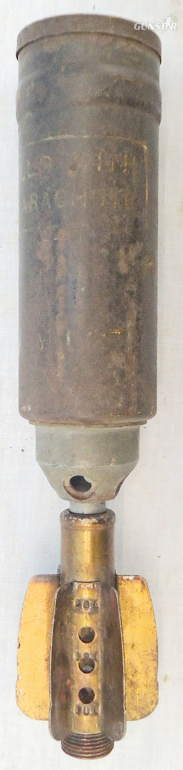  DEACTIVATED INERT. Unfired, British, 1943 Dated, 2 Inch illuminating Mortor. - O 2203 DEACTIVATED INERT. Unfired, British, 1943 Dated, 2 Inch illuminating Mortor. - O 2203  Other Ammunition