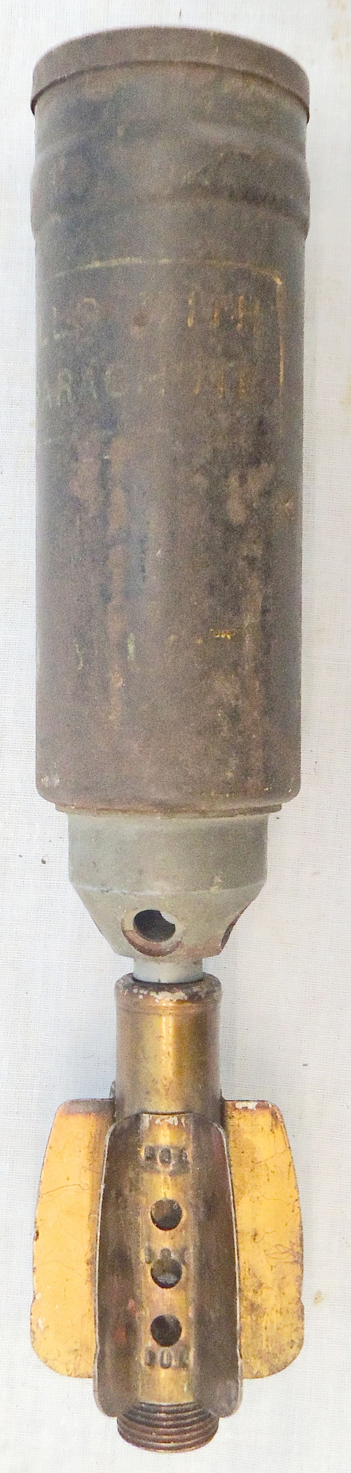  DEACTIVATED INERT. Unfired, British, 1943 Dated, 2 Inch illuminating Mortor. - O 2203 DEACTIVATED INERT. Unfired, British, 1943 Dated, 2 Inch illuminating Mortor. - O 2203  Other Ammunition