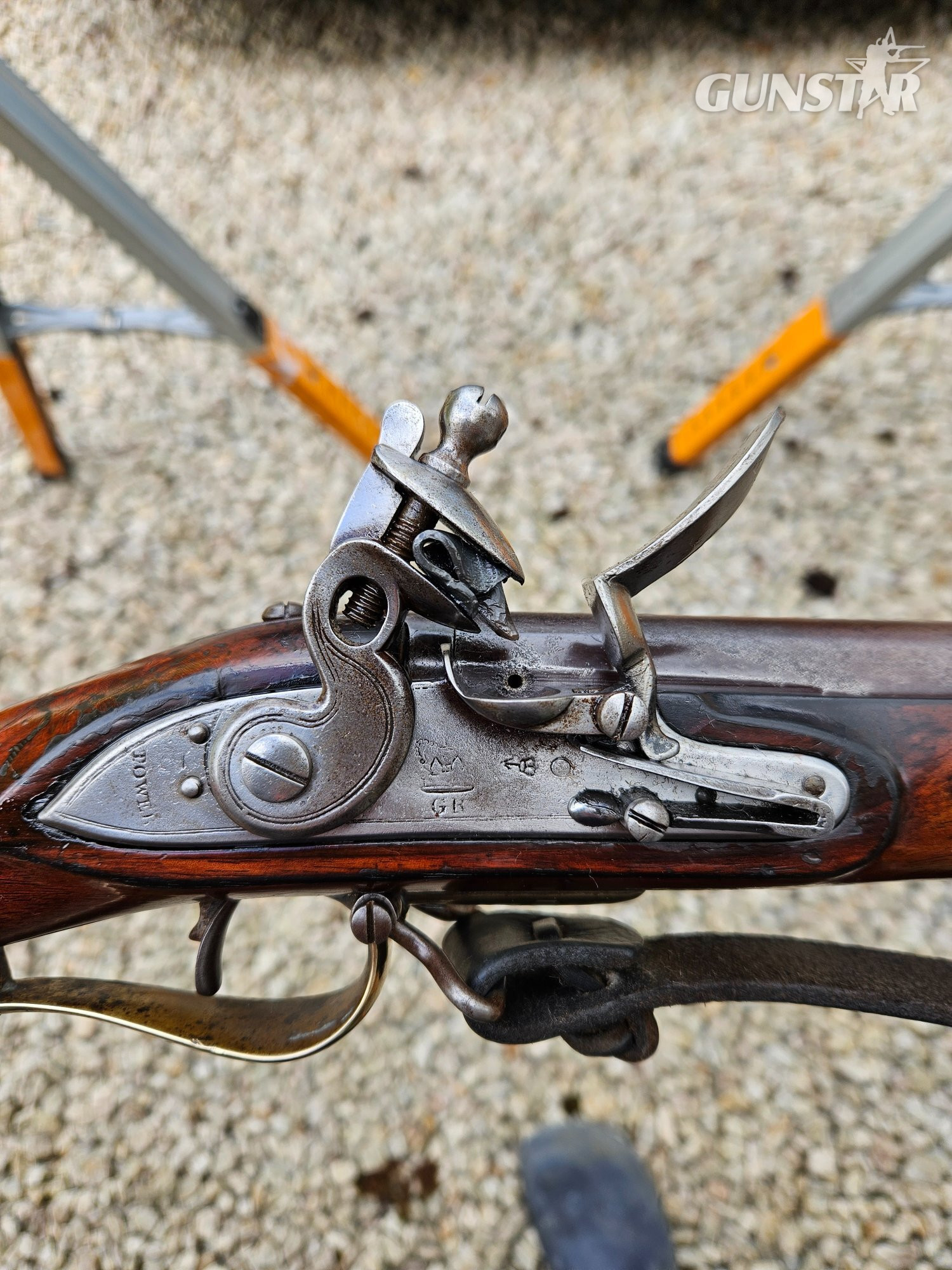 Baker Rifle (Rifle Shoppe Inc. USA) 0.62 Cal. 1776 British Rifle (Replica) Flintlock, Muzzleloader .62 Cal Muzzleloader Rifle in 