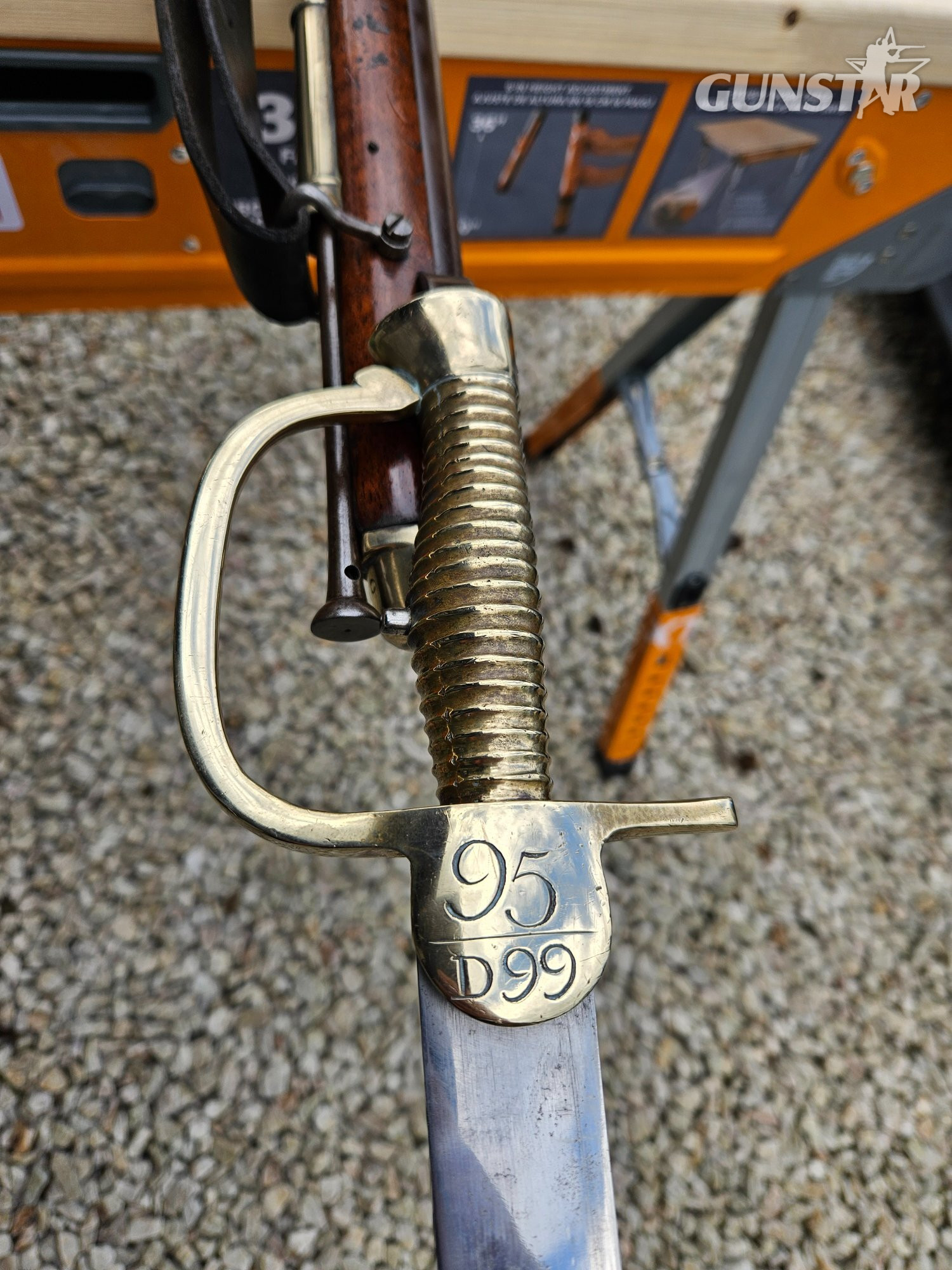  Baker Rifle (Rifle Shoppe Inc. USA) 0.62 Cal. 1776 British Rifle (Replica) Flintlock, Muzzleloader .62 Cal Muzzleloader Rifle