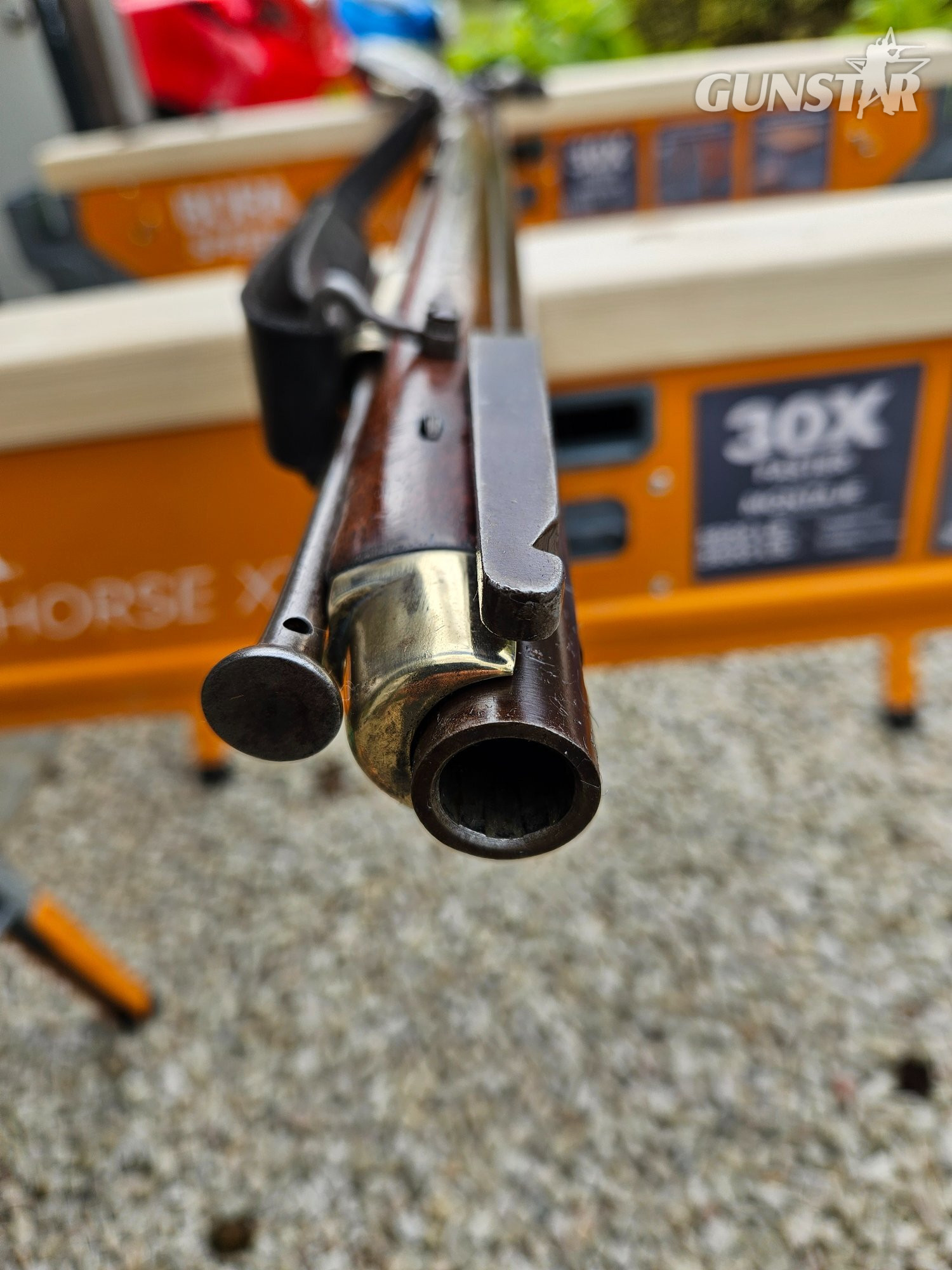 Baker Rifle (Rifle Shoppe Inc. USA) 0.62 Cal. 1776 British Rifle (Replica) Flintlock, Muzzleloader .62 Cal Muzzleloader Rifle - {CATEGORY} in 