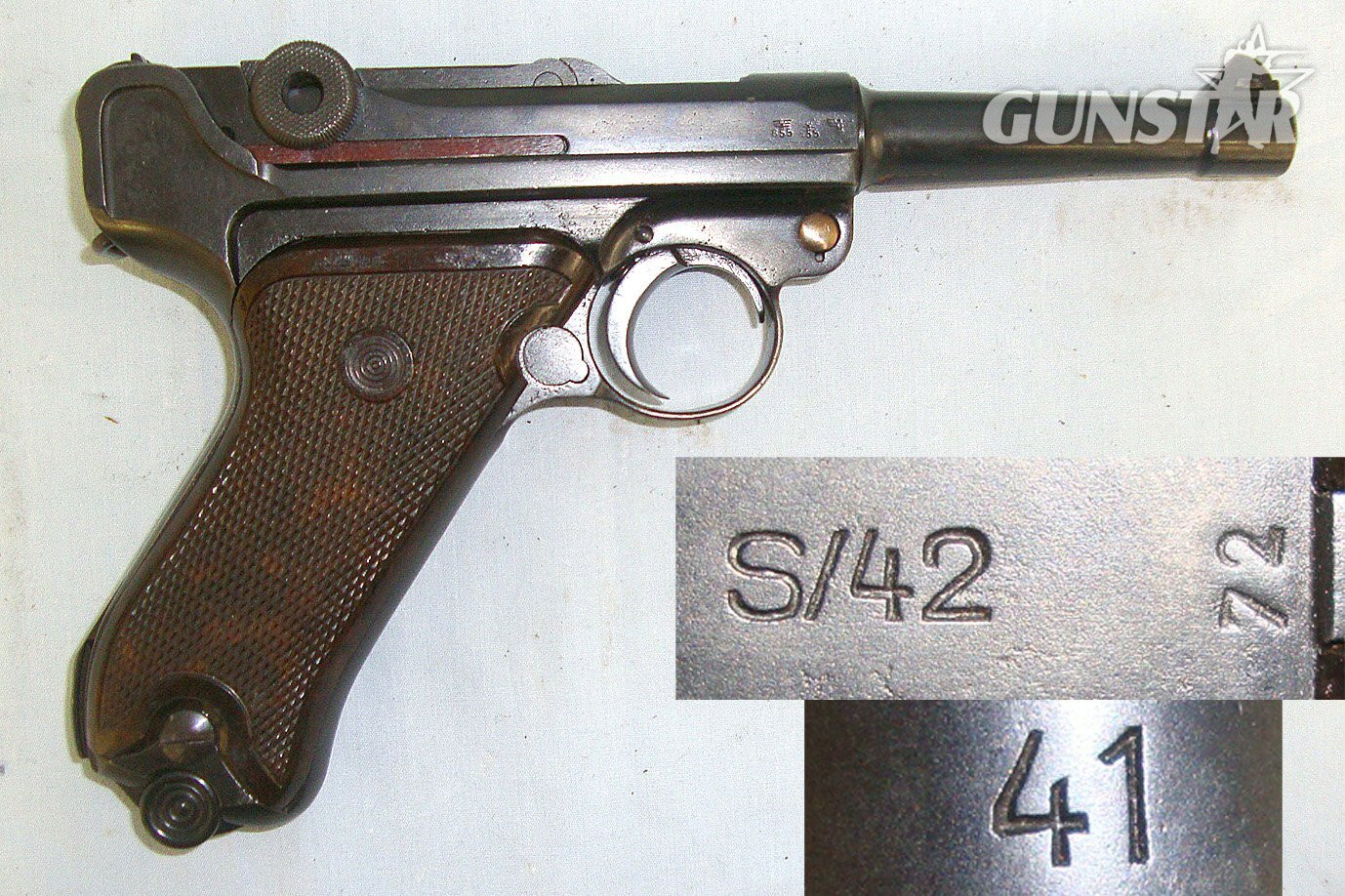 WW2 1941 Dated Nazi German Officer's Mauser 'S/42' Code Luger PO8 9mm Parabellum Calibre Semi Auto Pistol**MOVING PARTS UK/EU 2026 DEACTIVATION**Sn 23642 luger None Semi Auto in 
