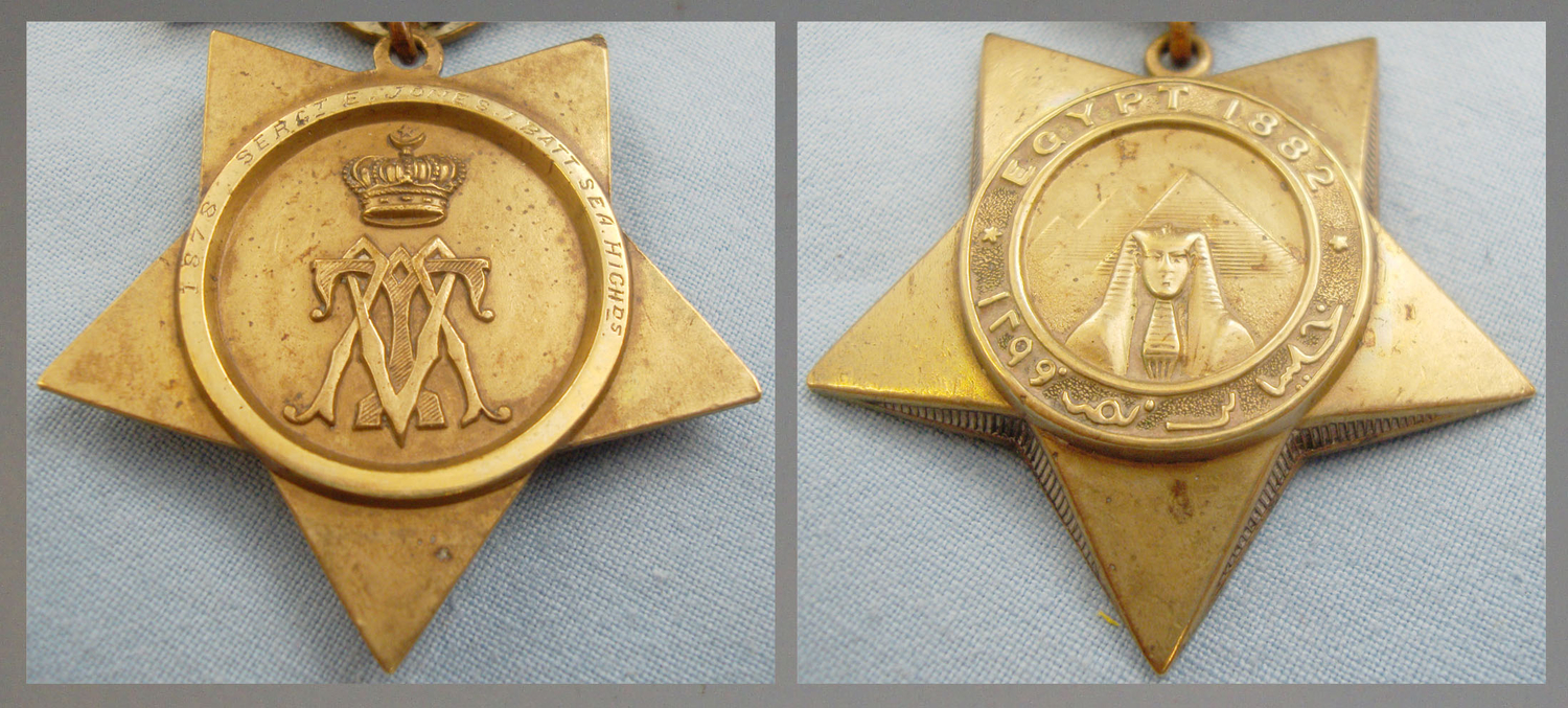 Khedive’s Star To Sergeant E. Jones 1st Battalion Seaforth Highlanders. Egyptian Khedive’s Star To Sergeant E. Jones 1st Battalion Seaforth Highlanders. Other Accessory