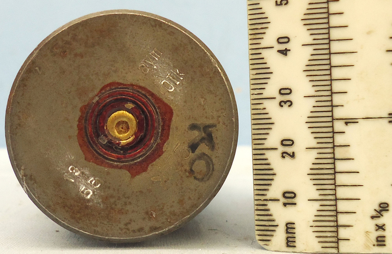 INERT DEACTIVATED. Russian 1955 Dated N 37 (37x155) Armour Piercing (AP) Aircraft Cannon Round. - O 1617 INERT DEACTIVATED. Russian 1955 Dated N 37 (37x155) Armour Piercing (AP) Aircraft Cannon Round. - O 1617  Other Ammunition