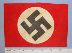 Original, Nazi NSDAP (National Socialist German Workers Party) 2 Piece Construction Arm Band With Nazi Ink Stamp  Other Accessory
