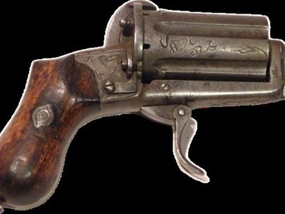 DEPREZ Antique Belgian engraved 7mm Pinfire pepperbox pistol 7 mm Revolver