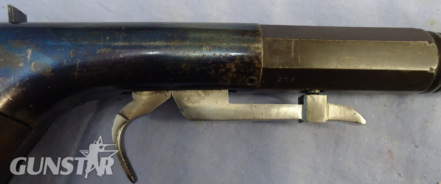  Jim Greathead of Clanville, England, made, U.S. Under hammer Percussion Boot Pistol as used by Gamblers in the mid 19th Centuary. (1 of 750 made) **UK 2018 DEACTIVATION CERTIFICATED** Sn - 22786 Jim Greathead of Clanville, England, made, U.S. Under hammer Percussion Boot Pistol as used by Gamblers in the mid 19th Centuary. (1 of 750 made) **UK 2018 DEACTIVATION CERTIFICATED** Sn - 22786 Various Single Shot