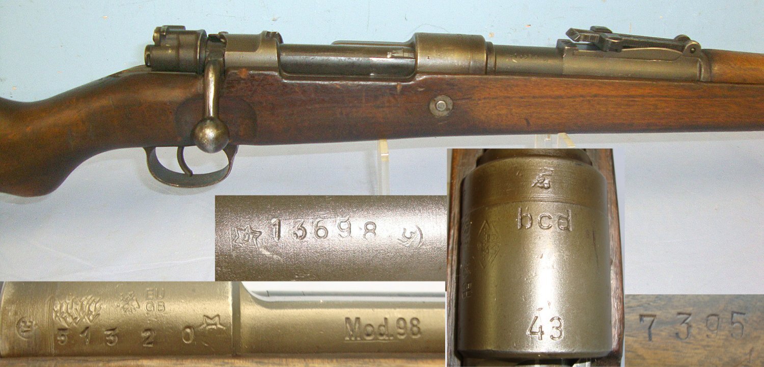 WW2 1943 Nazi German Mauser K98 Infantry Rifle With Nazi Maker Code bcd (Wilhelm-Gustloff-Werke, Weimar)**UK/EU 2026 DEACTIVATION MOVING PARTS**D 5996 deactivated rifle Bolt Action None Rifle