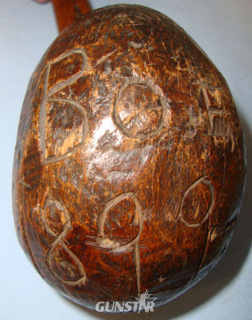  Boer War Trophy Zulu Chief's Large Root Ball Knobkerrie Carved ‘Boers 1899-00’. Zulu Chief's Large Root Ball Knobkerrie Carved ‘Boers 1899-00’.  Other Accessory