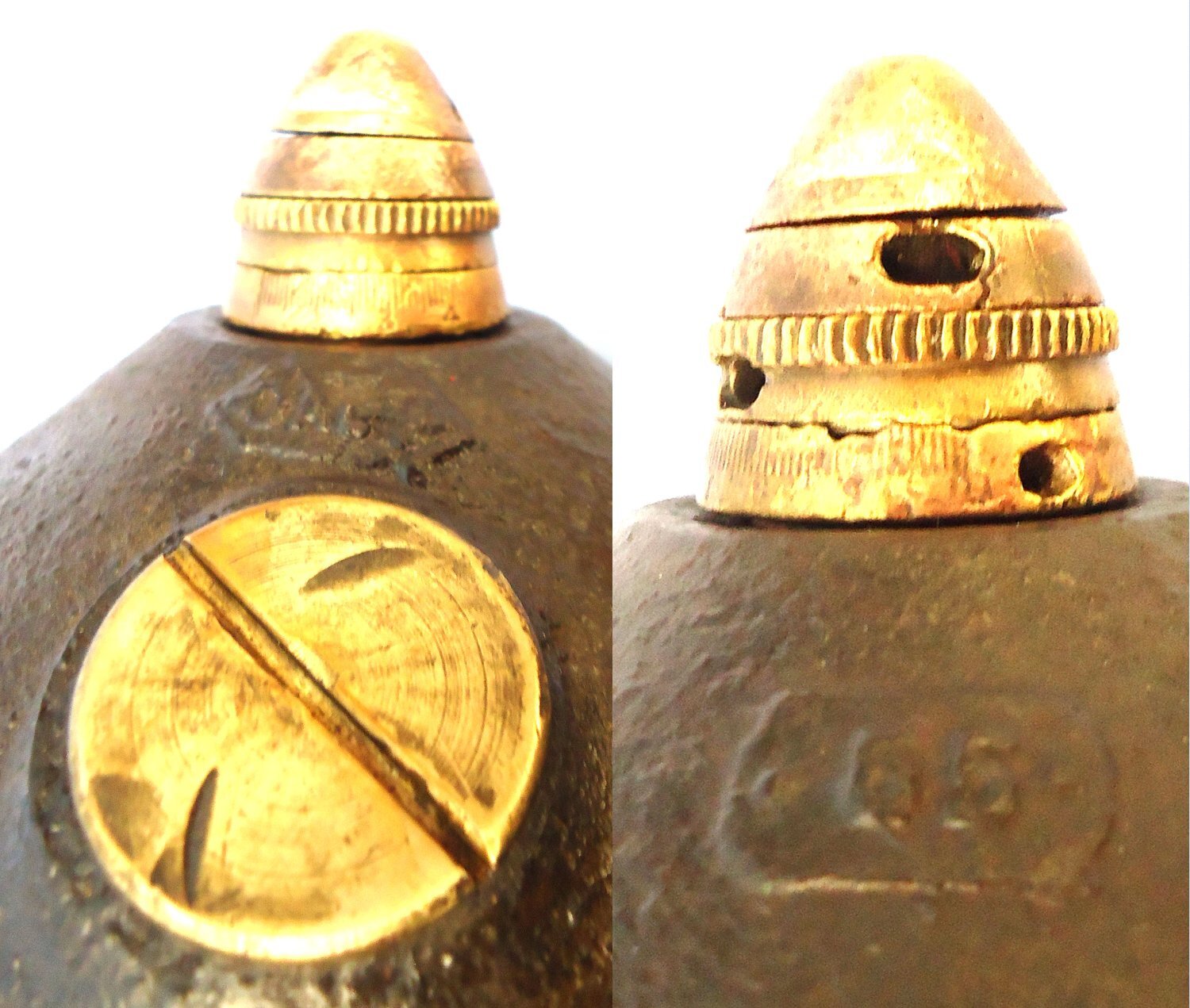 INERT DEACTIVATED. Extremely Rare, WW1 British Small Sized Vickers 1.59 Inch Toffee Apple Mortar. O 2331 INERT DEACTIVATED. Extremely Rare, WW1 British Small Sized Vickers 1.59 Inch Toffee Apple Mortar. O 2331 Various Other Ammunition