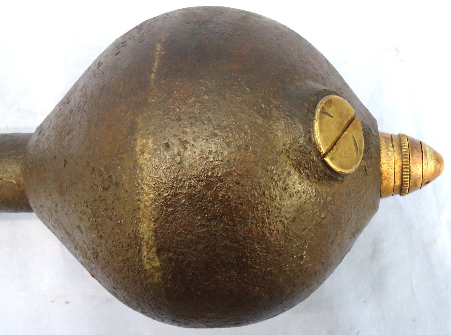 INERT DEACTIVATED. Extremely Rare, WW1 British Small Sized Vickers 1.59 Inch Toffee Apple Mortar. O 2331 INERT DEACTIVATED. Extremely Rare, WW1 British Small Sized Vickers 1.59 Inch Toffee Apple Mortar. O 2331 Various Other Ammunition - {CATEGORY}