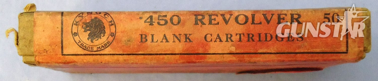 Kynoch British Kynoch Box of 50 Fired .450” Blank Pistol Cartridges. - O 2134  Other Ammunition - {CATEGORY}
