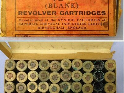 Kynoch British Kynoch Box of 50 Fired .450” Blank Pistol Cartridges. - O 2134  Other Ammunition