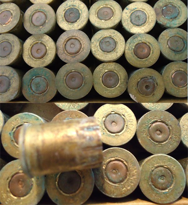 Kynoch British Kynoch Box of 50 Fired .450” Blank Pistol Cartridges. - O 2134  Other Ammunition