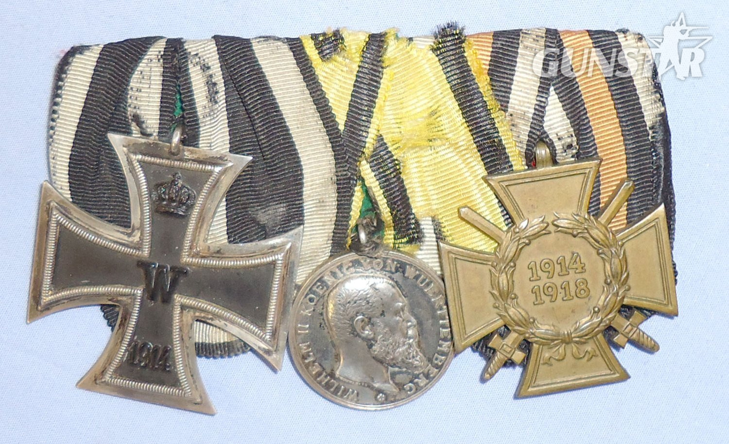 WWII Medal Group WWI Iron Cross 2nd Class on a Combatant Ribbon Military Merit Order (Württemberg) and a 1914 – 1918 Cross of Honour with Swords). N 125. WWII Medal Group WWI Iron Cross 2nd Class on a Combatant Ribbon Military Merit Order (Württemberg) and a 1914 – 1918 Cross of Honour with Swords). N 125.  Antique & Militaria in 