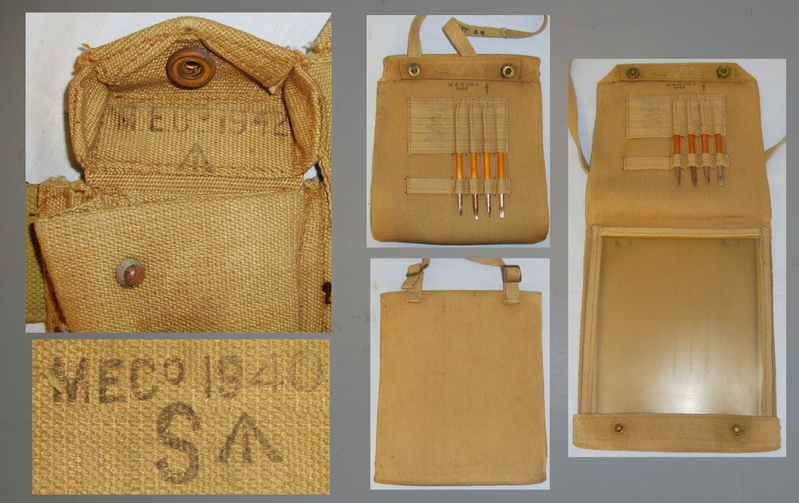  A Collection of Officers Dated WWII Equipment Holders Including - Webbing Utility Belt with Holster, Binocular Holder and Ammunition Pouches – Water Bottle with Carrying Case and Strap and Map Case Including Instruments. A 1097. A Collection of Officers Dated WWII Equipment Holders Including - Webbing Utility Belt with Holster, Binocular Holder and Ammunition Pouches – Water Bottle with Carrying Case and Strap and Map Case Including Instruments. A 1097. Other Accessory