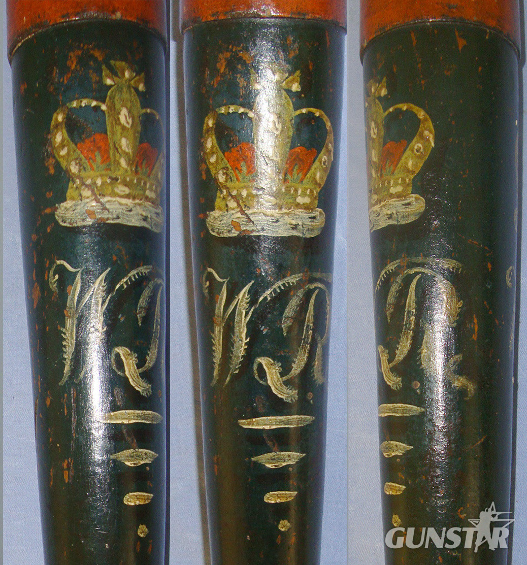 1830-1837 William IV Ebonised Wood Wood Baluster Type Police Truncheon With Hand Painted Decoration. Sn 21068  Antique & Militaria