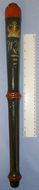1830-1837 William IV Ebonised Wood Wood Baluster Type Police Truncheon With Hand Painted Decoration. Sn 21068  Antique & Militaria